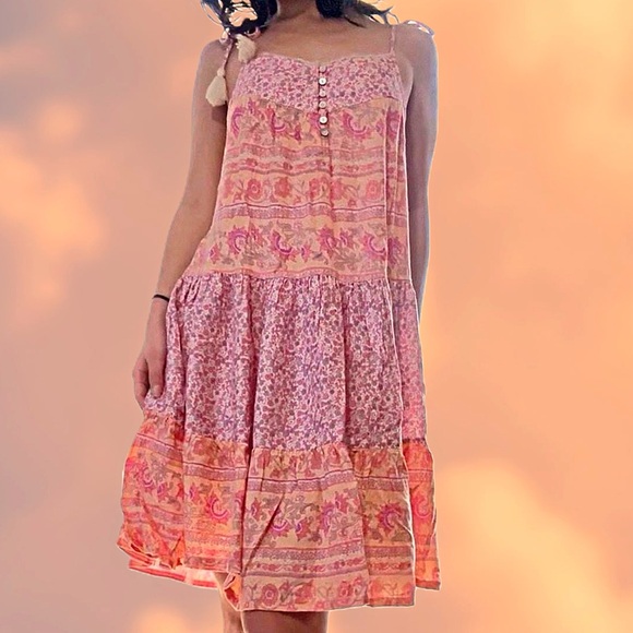 Lucky Brand Dresses & Skirts - Lucky Brand Pink and Orange Patterned Dress